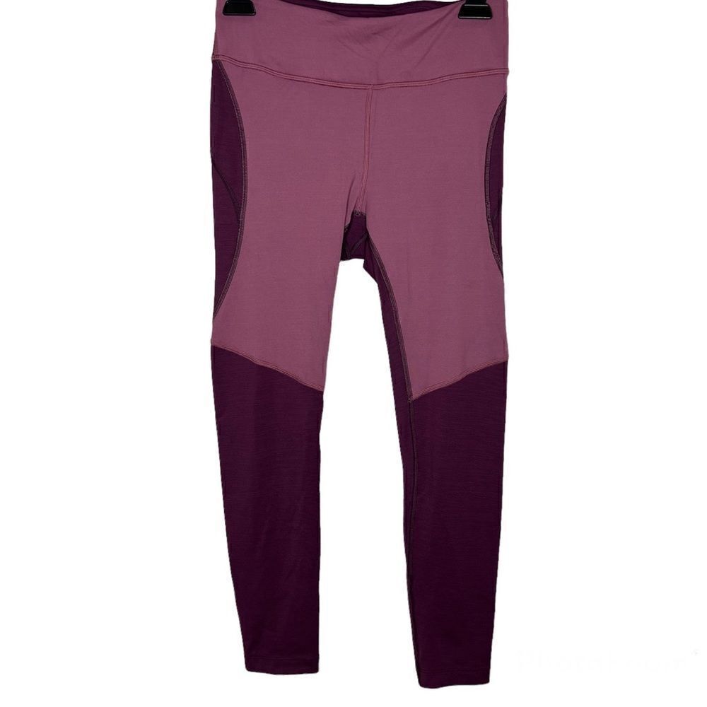 Outdoor Voices Core Yoga Workout 7/8  Pink/Burgundy Leggings Sz M